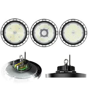 Warehouse Explosion Proof UFO High Bay LED Lighting Lamp 100W 150W 200W Lights Aluminum Body IP66 Reflector