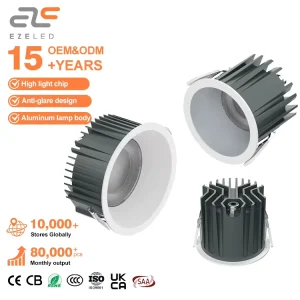Waterproof 130lm w Recessed Mounted Spotlight Down Light Spot Lamp 15W 20W 30W 40W 45W Ceiling LED COB Downlight