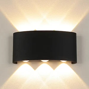 Waterproof 6W LED Wall Lamps Outdoor Courtyard Mounted up and Down Lights for Decorative Lighting