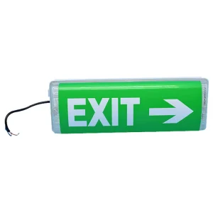 Waterproof Battery Powered Double End LED Fire Emergency Exit Fluorescent Sign Lights Emergency Light Rechargeable