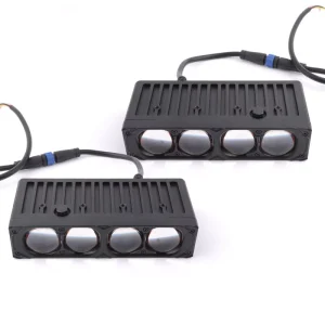 Waterproof Car Front Led Grille Light 100W 10000LM 6500K 4 Lens Bi Led Projector Lens Auto Car Grille Light