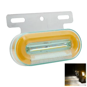 Waterproof Emergency Warning Side Light White Yellow Double Color 12V 24V Luces Led Para Camion Oval Truck LED Side Light