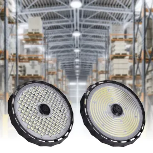 Waterproof IP65 Aluminum Warehouse High Bay Light 150W Super Bright Industrial UFO with App Sensor Control 5-Year Warranty