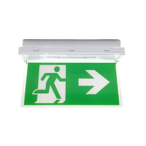 Waterproof IP65 Maintained LED Exit Sign Fire Safety LED Emergency Light With Running Man Rechargeable Battery 2W Backup 3H