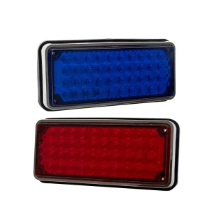 Waterproof IP67 24V Red Blue LED Emergency Warning Flash Light for Ambulance Fire Truck