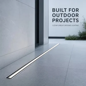 Waterproof IP67 Recessed LED Linear Light 6063 Aluminum Profile DC24V Exterior Inground Walkway Lamp Outdoor Wall Washer