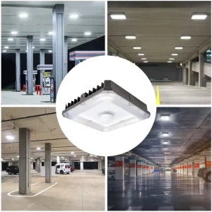 Waterproof LED Canopy Light Outdoor 150LM W 3CCT LED Garage Canopy Ceiling Light