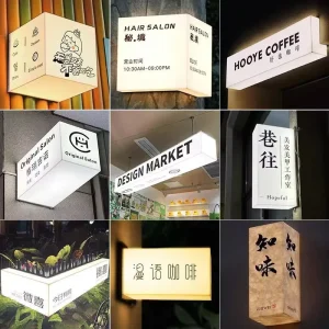 Waterproof LED Small Advertising Light Box Acrylic Round Tube Light Kit for Cars Companies Side Hanging Signboard Light