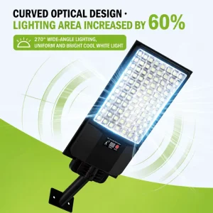 Waterproof LED Solar Street Lamp LiFePO4 Battery ABS Plastic 6500K Daylight for Road Highway + Battery Indicator