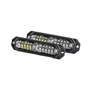 Waterproof LED Strobe Lights for Trucks 12 LED Emergency Surface Mount Grill Grille Light Mini Warning Flashing Bar