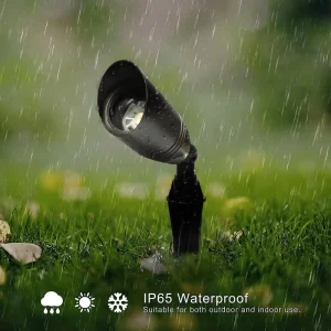 Waterproof MR16 LED Brass Landscape Light 6W 24V Brass RGBW with Smart WiFi Control for Outdoor Lawn