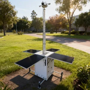Waterproof Mobile Cube off Grid Solar Panel System Trailer with MPPT 60A Controller for Ransporation Terminals