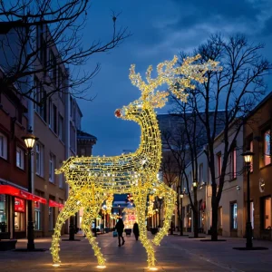 Waterproof Outdoor LED Christmas Deer Motif Giant Reindeer PVC Shape Halloween Home Decoration Lights