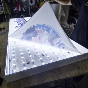 Waterproof Outdoor Soft Film Light Box High Brightness LED Tension Fabric Sign for Commercial Building