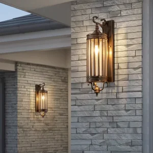 Waterproof Outdoor Wall Lamps IP65 Solid Brass Exterior Sconce European Classic Design Decorative Lighting