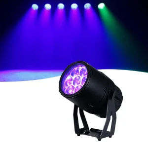 Waterproof Slim Par Profile Spotlight 7x40W RGBW DMX512 Control Outdoor Event Light with Zoom Rotation