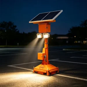 Waterproof Solar Mobile Lighting System Control PC Remote Operation Red Blue Dual Light Emergency Tower