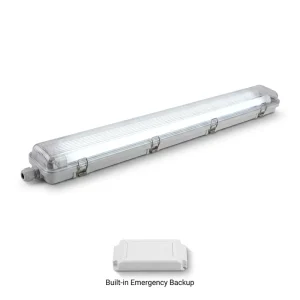 Waterproof T8 Push on Lamp Holders IP65 Tri proof Emergency Light 9w 18w 36w Ceiling Weatherproof LED Vapor Tight Fixture
