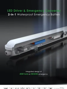 Weatherproof Emergency Tri proof LED Light Linear Vapor Tight Fixture Dimmable Motion Sensor Warehouse Airport Parking Lighting