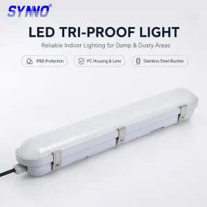 Weatherproof IP66 Length 600mm 1200mm 1500mm Surface Mounted LED Tri-proof Light for Warehouse Workshop Garage LED Strip Light