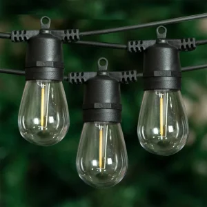 Weatherproof IP67 PVC Round Wire LED Festoon String Lights Outdoor Party Commercial Christmas Lighting
