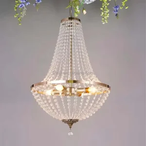 Wedding Hotel Pendant Chandelier LED Modern Crystal Chandelier Ceiling Light for Event Party Decorations