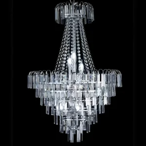 Wedding Prop Oval Crystal Chandelier Multi Layer Large Pendant Light for Wedding Hall and Banquet Hall Decoration