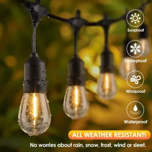 Weddings Decoration Outdoor Lighting Weatherproof Commercial String with Led Light Ball Lamp