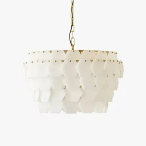 White Alabaster Chandelier 60/80 cm Pendant Light Living Room Light Fixtures