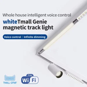 White Aluminum Modern Magnetic 48V Indoor Track Light System Recessed Focus Lamp Linear Spotlight LED