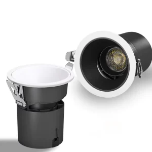 White Black COB LED Recessed Adjustable Downlight Deep Anti Glare Ceiling Spotlight Spring Clip for Hotel Commercial