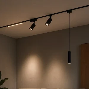 White Black Magnet Linear Spotlights COB Adjustable Indoor Lighting Led Spot Light Magnetic Track Light Spotlight