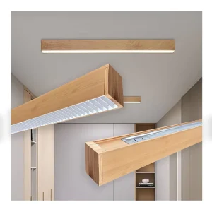 White Black Wood Grain Waterproof DALI Dimmable Linear Light 40W 120LM/W Batten with 5-Year Warranty for Hotel Lobby Reception