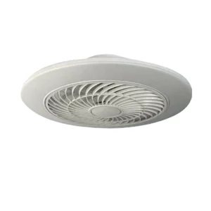 White Frame Color Modern Design 6 Speeds Remote Control Plastic LED Ceiling Fan Light for Living Room Dining Room Restaurant