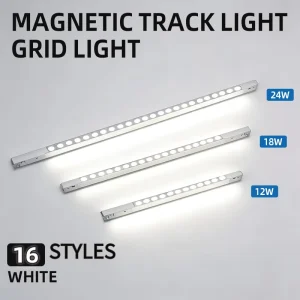 White Modern Aluminum Magnetic Grille Light Mini Energy Saving Commercial 48V LED Spotlight Linear Magnetic Track Lights