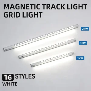 White Modern Aluminum Magnetic Grille Light Mini Energy Saving Home Office 48V LED Spotlight Linear Magnetic Track Lights