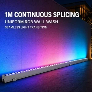 Wide Beam Coverage Reduced Visual Glare Wall Washer Light 12W 15W Slim Architectural Linear Bar for Modern Art Gallery Exterior