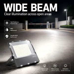 Wide Beam LED Area Light IP65 200W Uniform Illumination for Outdoor Parking Space Lighting