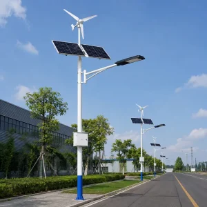 Wind Solar Hybrid LED Street Light 100W IP65 Waterproof All-in-One Outdoor Lamp for Road Parking Lot