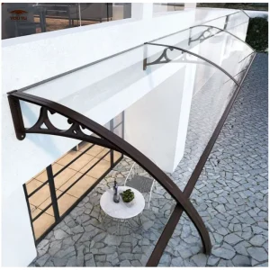 Windproof Transparent Plastic Window Awning Modern Door Canopy for Front Door Entrance
