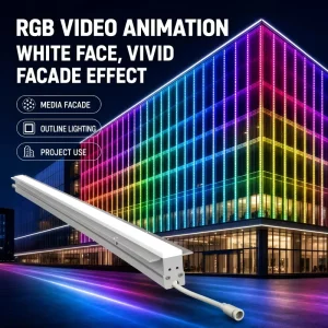 Winged LED Linear Light Aluminum Housing PMMA Cover IP67 Waterproof RGB DMX512 for Building Facade Landscape Lighting