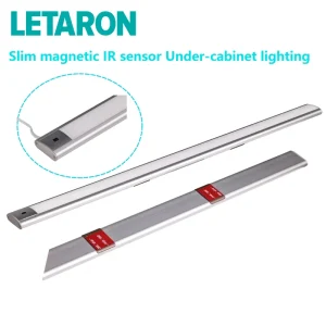Wired 12V/24V 8W/m 3000K/4000K/6000K Customizable Length Slim Magnetic IR Hand Wave Sensor Modern Cabinet LED Bar Light CRI>90