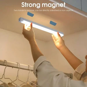 Wireless LED Night Light Rechargeable Magnetic Sensor Light Closet Kitchen Bedroom Stair Sensor Light Home Decor Wall Lamp