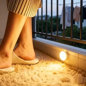 Wireless Motion Sensor LED Night Light Magnetic Installation USB Rechargeable Under Cabinet Lamp