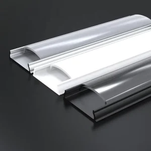 With Milky Cover Prismatic High Pressure Connecting U Shape LED Aluminum Channel System Plastic Cover
