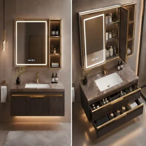 Wooden Bathroom Vanity Set Elegant Hotel Design Bathroom Vanity OEM