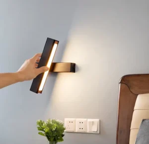 Wooden Rotatable Reading Lighting Modern Hotel Decor Sconce Indoor LED Wall Lamp Lighting Design 8W LED Bedside Wall Lamp