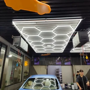 Working Light Car Enthusiast Room Decor Hexagon Garage Light Ceiling Customization Support Ceiling Garage Light