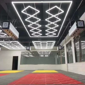 Workshop Workplace Parking Hexagonal Aluminum Garage Lamp for Car Detailing Workshop LED Lighting