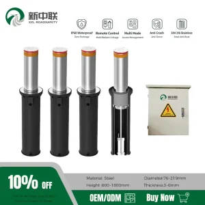 XZL Home Driveway Bollard Fully Automatic Telescopic Parking Electric Security Driveway Bollards Prices with Remote Control